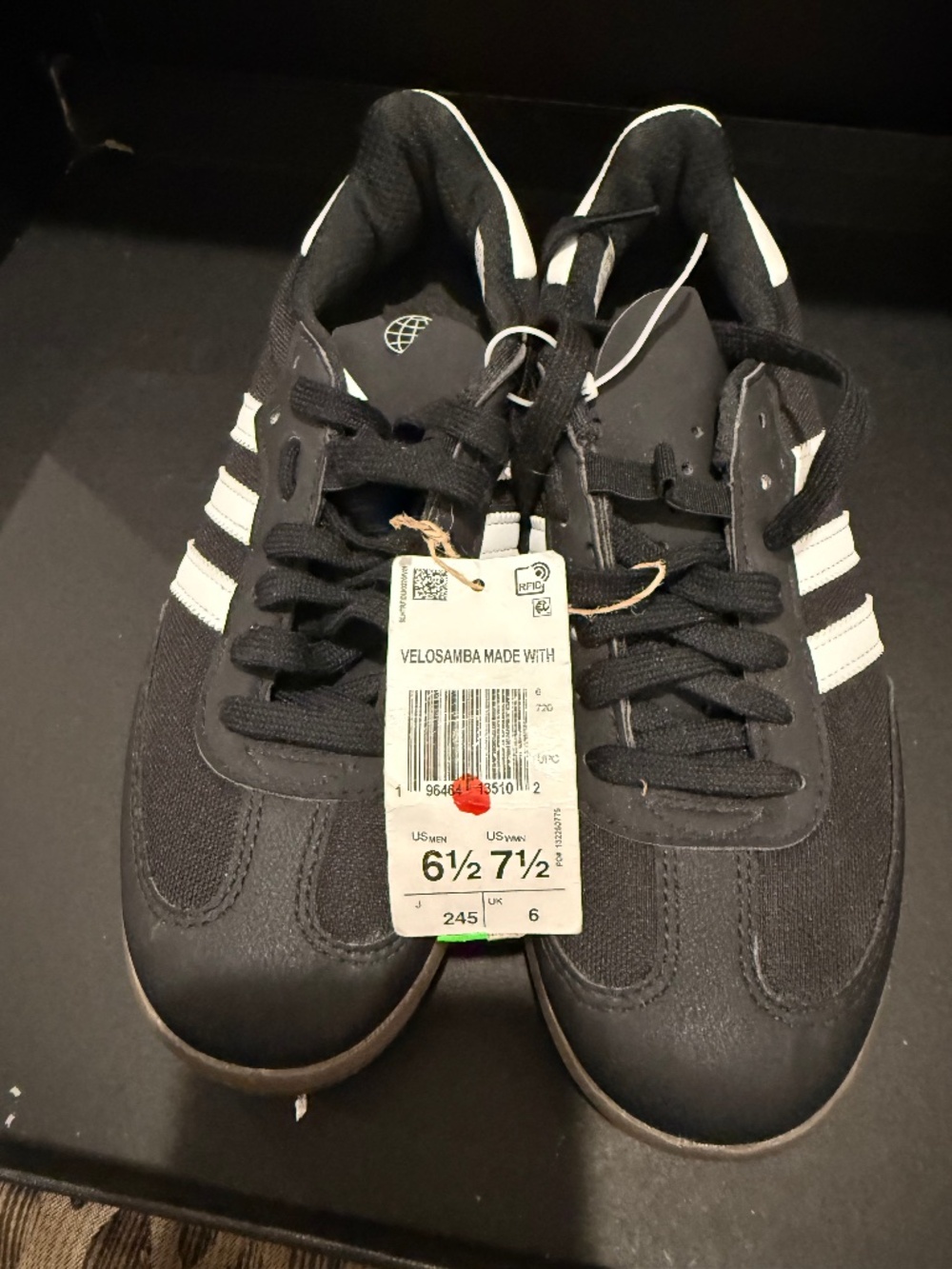 ADIDAS VELOSAMBA BLACK WHITE GUM